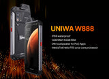 UNIWA W888 ATEX Explosion Indestructible Water Proof Mobile Phone 4GB+64GB 5000mAh Walkie Talkie PTT Smartphone Andriod 11 NFC