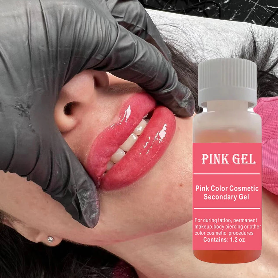 Tattoo Pink Gel for During Permanent Makeup Tattoo Accessoires 1.2 OZ.