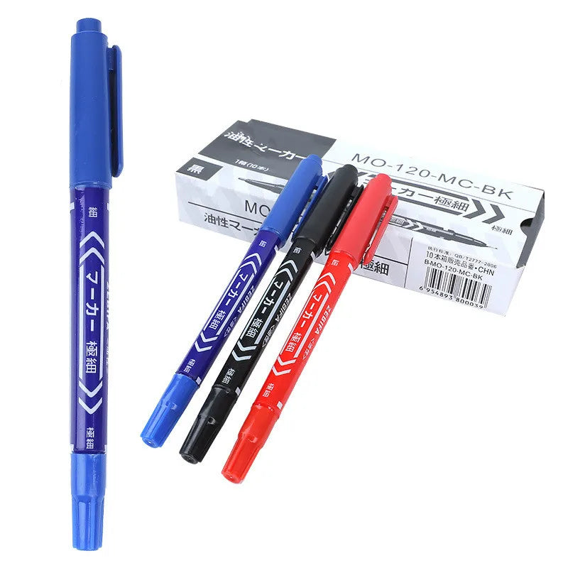 10pcs Black/Blue/Red Eyebrow Tattoo Skin Marker Pen Tools Microblading Accessories Tattoo Marker Pen Permanent Makeup