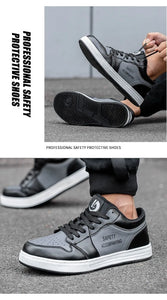 Unisex High-quality Work Shoes Men Non-slip Safety Shoes Anti-smash Anti-puncture Indestructible Shoes Women's Work Sneakers 46