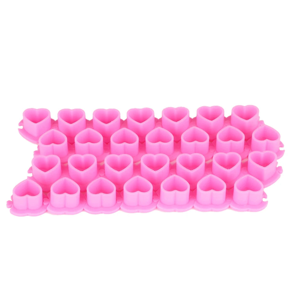 50PC Heart Design Disposable Tattoo Ink Cups With Base Plastic Pigment Container Microblading Permanent Makeup Supplies Body Art