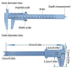 150MM Plastic Eyebrow Measuring Ruler Tattoo Vernier Caliper Ruler Portable Brow Pachymeter Microblading Permanent Makeup Tools