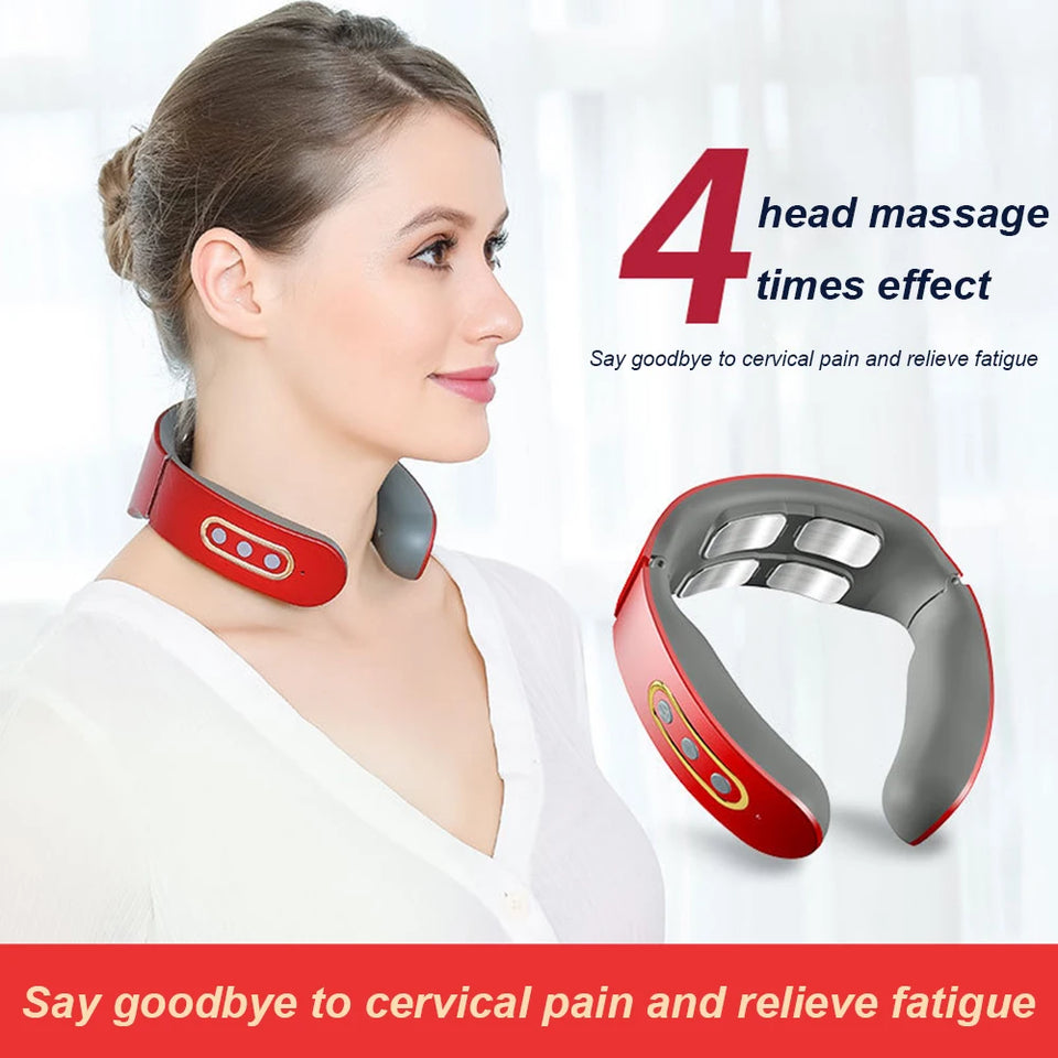 Electric Neck Pulse Massager 4 Head