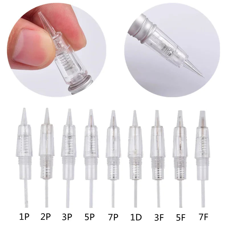 10pcs Microblading Cartridge Needle for Charmant Permanent Makeup Machine 8mm Screw Tattoo Needles Makeup Tools