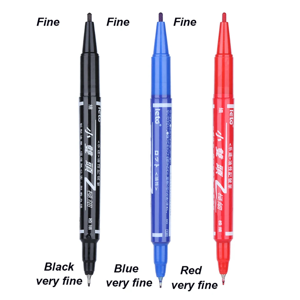 10pcs Black/Blue/Red Eyebrow Tattoo Skin Marker Pen Tools Microblading Accessories Tattoo Marker Pen Permanent Makeup