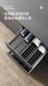 Kitchen Organizer Plate Drying Rack Bowl Pot Lid Storage Holder Adjustable Kitchen Dish Drying Rack Storage Dish Rack