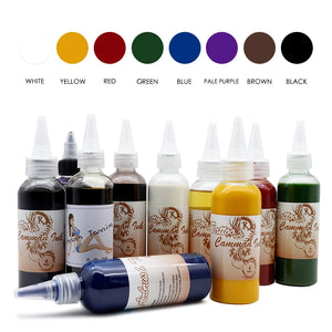 100ml Temporary Tattoos Ink Semi Permanent Airbrush Fake Common Ink For Body Art Gloss Tint Paint Beauty Pigment Makeup Supplies