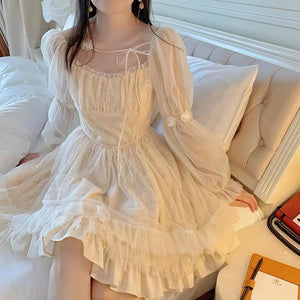 Long Sleeve Kawaii Lolita Vintage Mini Dress