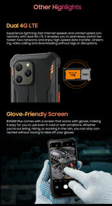 Blackview BV5300 Plus Rugged Smartphone 6.1'' HD Display Octa-core G72 8GB 128GB Mobile Phone 13MP 6580mAh Cellphone Android 13