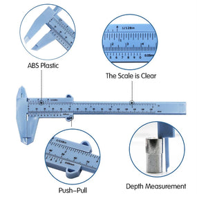 150MM Plastic Eyebrow Measuring Ruler Tattoo Vernier Caliper Ruler Portable Brow Pachymeter Microblading Permanent Makeup Tools