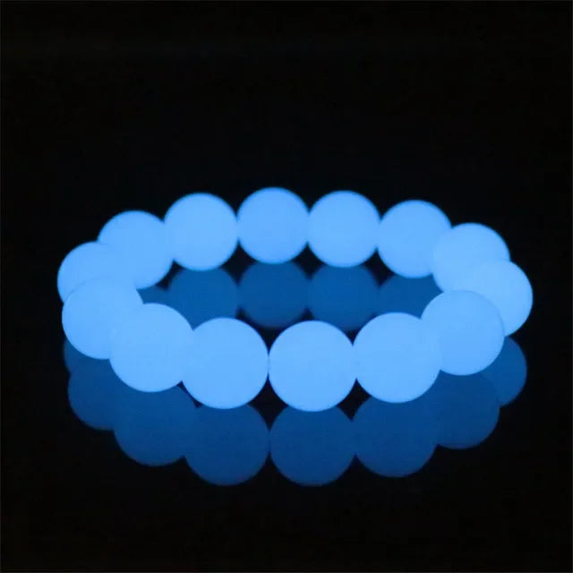 Luminous Bracelets For Women Men Fluorescent Natural Stone Bracelet Night Light Glowing Beads Bangle Fashion Jewelry Couple Gift