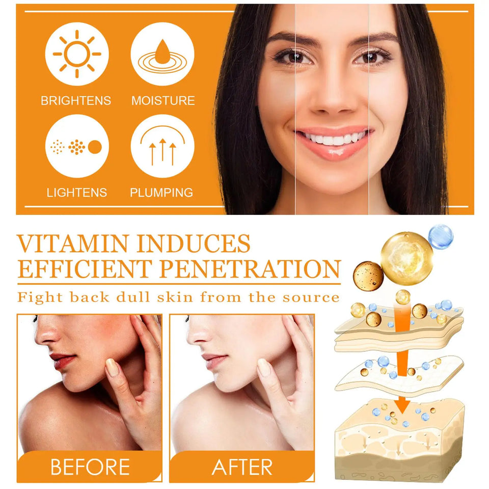 Vitamin C Serum for Face Whitening Facial Serum Hyaluronic Acid Dark Spot Remover Korean Skin Care Products Skincare