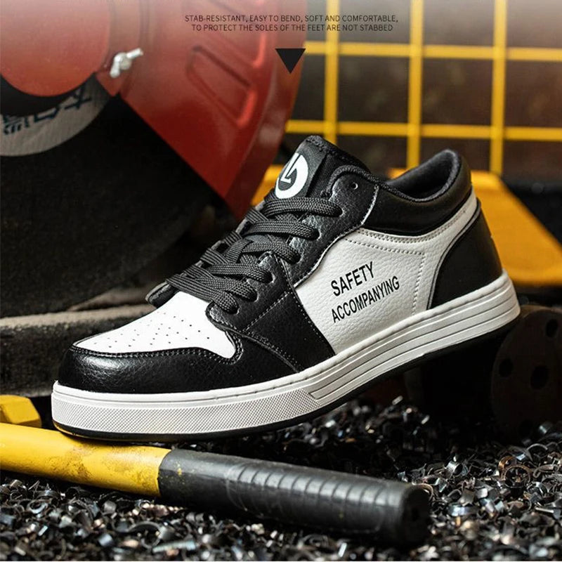 Unisex High-quality Work Shoes Men Non-slip Safety Shoes Anti-smash Anti-puncture Indestructible Shoes Women's Work Sneakers 46