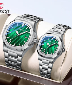 CHENXI Couple Watches Pair Men And Women Fashion Luxury Quartz Wristwatches Ladies Clock 2023 New Product His Hers Watch Sets