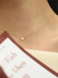 Peri'sbox Dainty Solitaire Charm Necklace