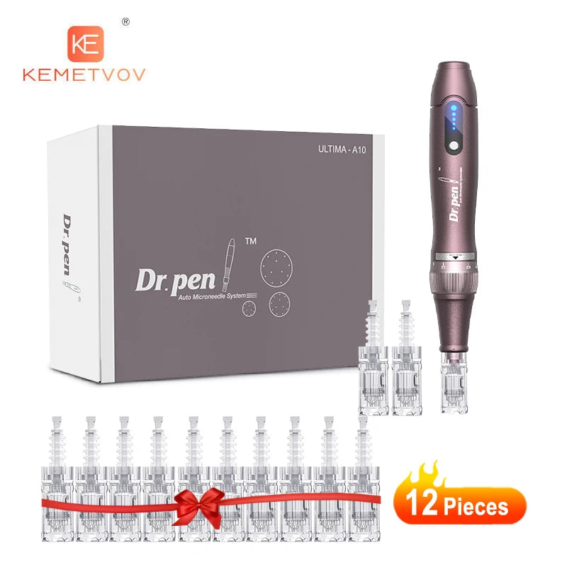 Dr.pen Ultima A10 w/ 12pcs Cartridge Wireless Skin Rejuvenation Care