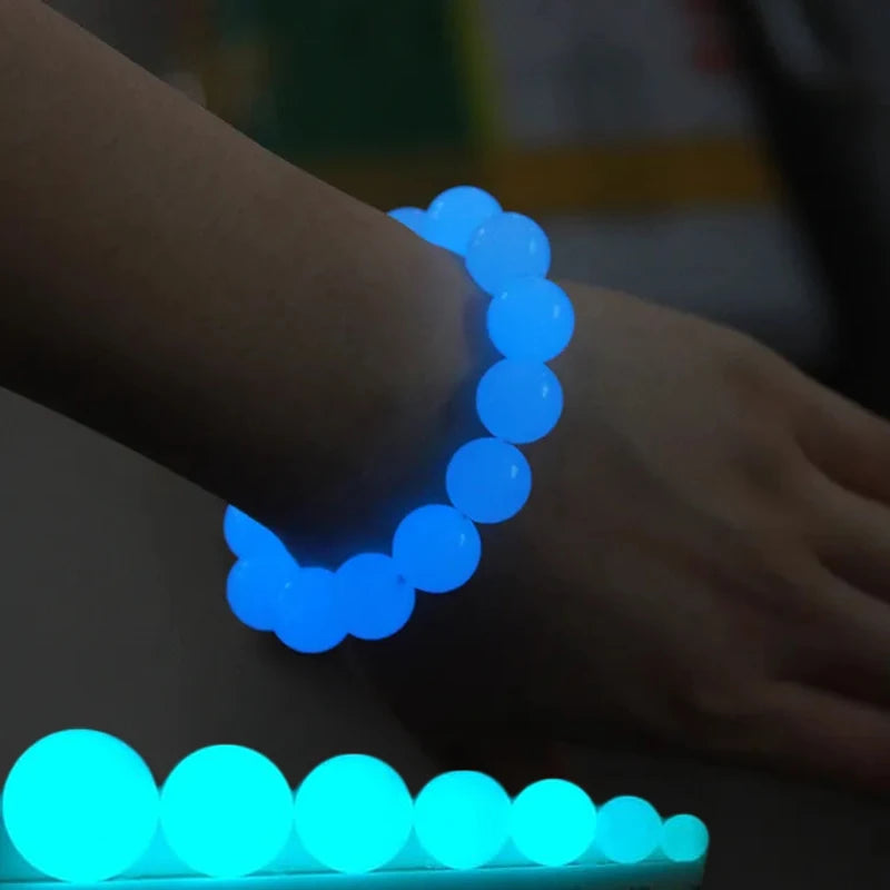 Luminous Bracelets For Women Men Fluorescent Natural Stone Bracelet Night Light Glowing Beads Bangle Fashion Jewelry Couple Gift