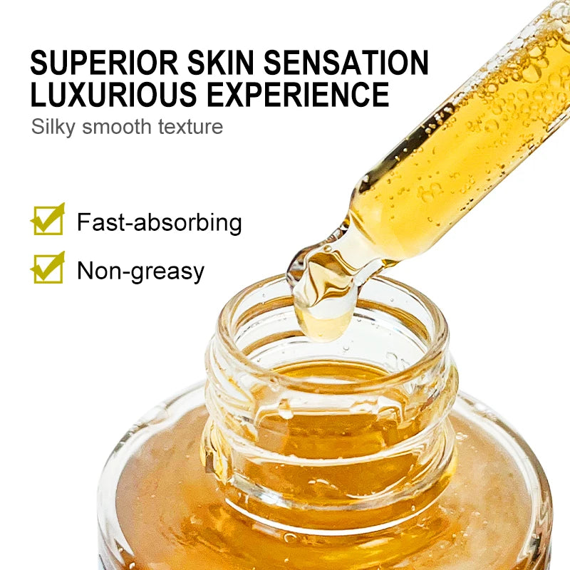 Vitamin C Face Serum Hyaluronic Acid Collagen Skincare Turmeric Pore Shrinking Brighten Glowing Serum For Women Facial Skin Care