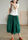 Cotton Linen Lantern Pants Women Summer Elastic Waist Loose Casual Women Korean Style Harajuku Vintage Trousers Women Clothing