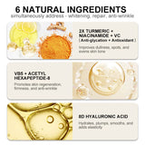 Vitamin C Face Serum Hyaluronic Acid Collagen Skincare Turmeric Pore Shrinking Brighten Glowing Serum For Women Facial Skin Care