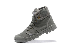 PALLADIUM Pallabrouse All Grey Sneakers Men High-top  Ankle Boots Canvas Casual Shoes Men Casual Shoes Eur Size 36-45