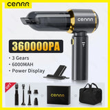 CENRR Mini Car Vacuum Cleaner 360000PA Powerful Wireless Cordless Car Cleaner HandHeld Portable Vacuum Cleaner Cleaning Machine