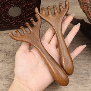 Wooden Meridian Massage Comb Health Head Therapy Scalp Relaxation Facial Scraping Massager Relaxation Body Tool