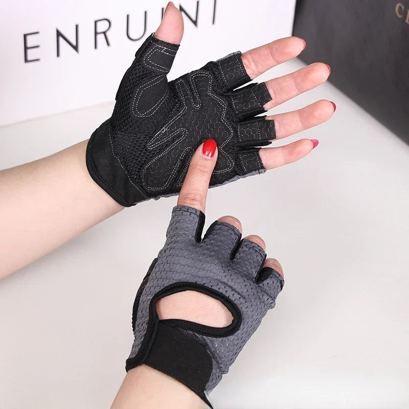 Gym Gloves for Women Men Fitness Dumbbells Workout Gloves Half Finger Breathable Non-slip Gel Pad Bodybuilding Training Gloves