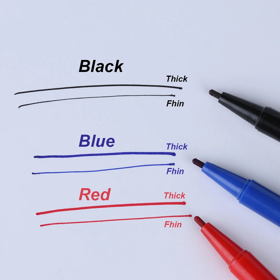 10pcs Black/Blue/Red Eyebrow Tattoo Skin Marker Pen Tools Microblading Accessories Tattoo Marker Pen Permanent Makeup