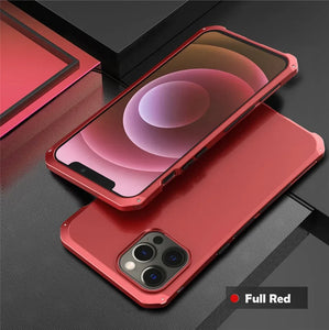 Shockproof Metal Armor Case For iPhone 11 12 13 14 15 Pro Max Case Aluminum + PC Cover For iPhone 13 Mini 14 Plus Xr Xs Max Case