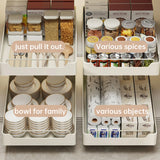 Pull Out Cabinet Organizer Fixed With Damping Guide Heavy Duty Noiseless Sliding Drawer For Kitchen 12.2"Wx16.9"Dx2.75"H