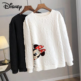 Disney 2024 Anime Cute Mickey Mouse Print Loose Sweatshirt Spring Autumn Cartoon Pullover Top Clothing