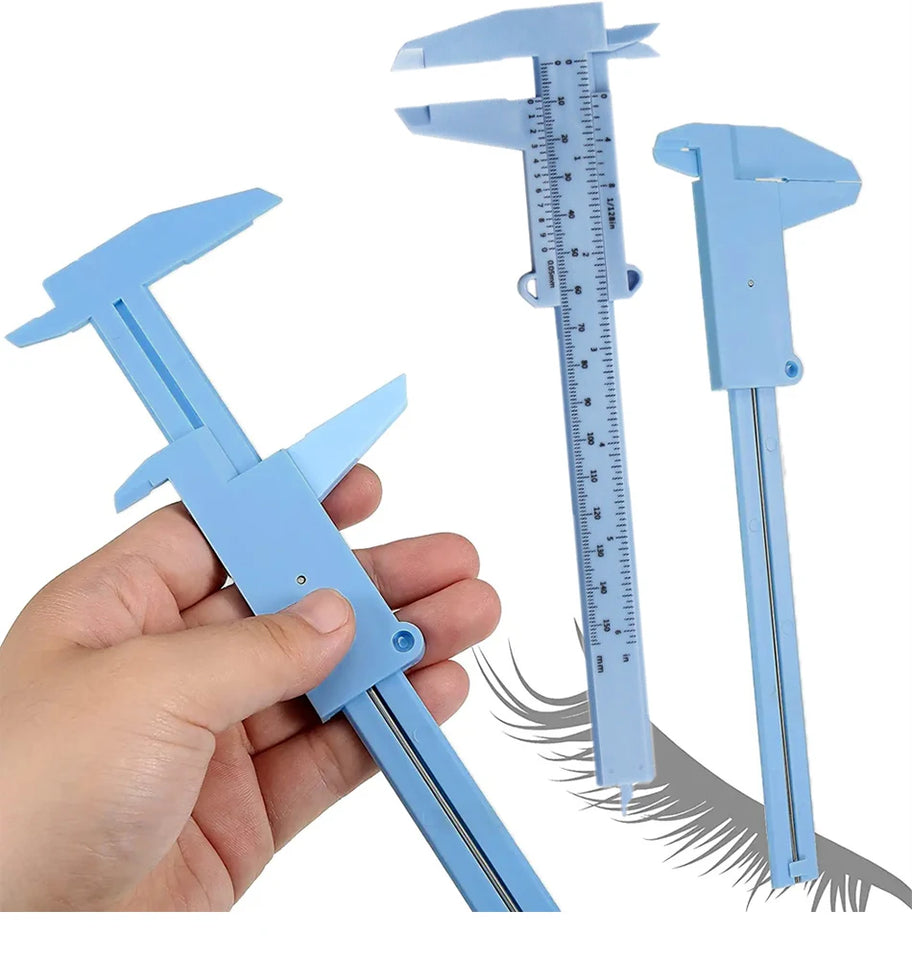 150MM Plastic Eyebrow Measuring Ruler Tattoo Vernier Caliper Ruler Portable Brow Pachymeter Microblading Permanent Makeup Tools