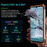 Blackview BV7100 Rugged Smartphone 6GB 128GB Andriod 12 Helio G85, 6.58'' Unclocked Phones, 13000mAh With 33W, NFC Cellphone