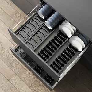 Kitchen Organizer Plate Drying Rack Bowl Pot Lid Storage Holder Adjustable Kitchen Dish Drying Rack Storage Dish Rack