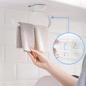 Multi-function Bathroom Towel Paper Roll Rack Vacuum Suction Cup Kitchen Bathroom Holder