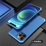 Shockproof Metal Armor Case For iPhone 11 12 13 14 15 Pro Max Case Aluminum + PC Cover For iPhone 13 Mini 14 Plus Xr Xs Max Case