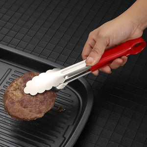 9/12/14 Inches Stainless Steel Kitchen BBQ Food Tongs Anti-Scald Handle Buffet Steak Barbecue Clip Bread Clamp Cooking Utensils