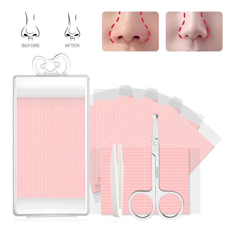 40-120 Strips Invisible Thin Nose Stickers Beauty Nose Up Lifting Bridge Shaper Tool No Pain Nose Shaping Women Girl Skincare