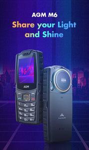 AGM M6 Rugged Phone - Loud 103dB Speaker, 2.4" Screen, 4G Dual SIM, 2500mAh Battery, BT5.1, FM Radio, IP68/IP69K-Senior-Friendly