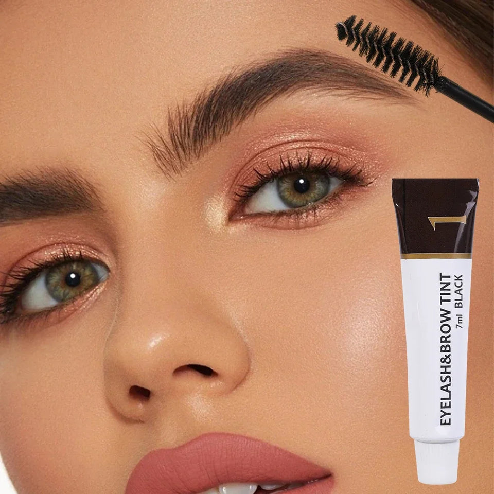 Semi Permanent Dye Eyebrow Gel Makeup 2 in 1 Waterproof Fast Tint Easy Black Brown Lifting Lash Eyebrow Enhancer Tattoo Pigment