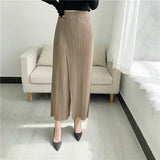 Pleats Women Pleated Solid Color Ankle-length Pants Elastic Waist Wide Leg Straight Female Trsouser Loose 2024 Summer Clothing