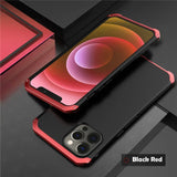 Shockproof Metal Armor Case For iPhone 11 12 13 14 15 Pro Max Case Aluminum + PC Cover For iPhone 13 Mini 14 Plus Xr Xs Max Case