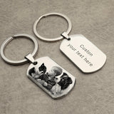 Personalized Steel Keychain with Text